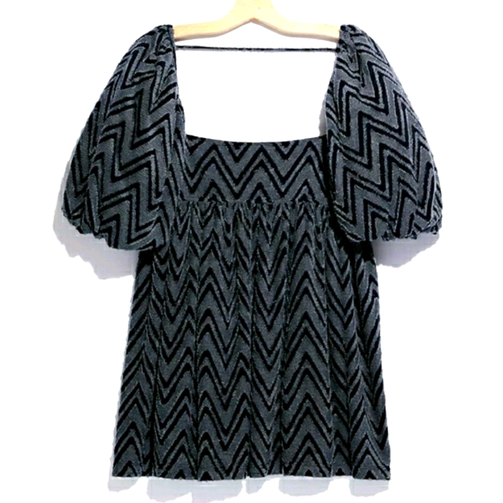 ❗SOLD OUT❗Free People | [Black] Wavy Baby Tunic Dress - Picture 5 of 16